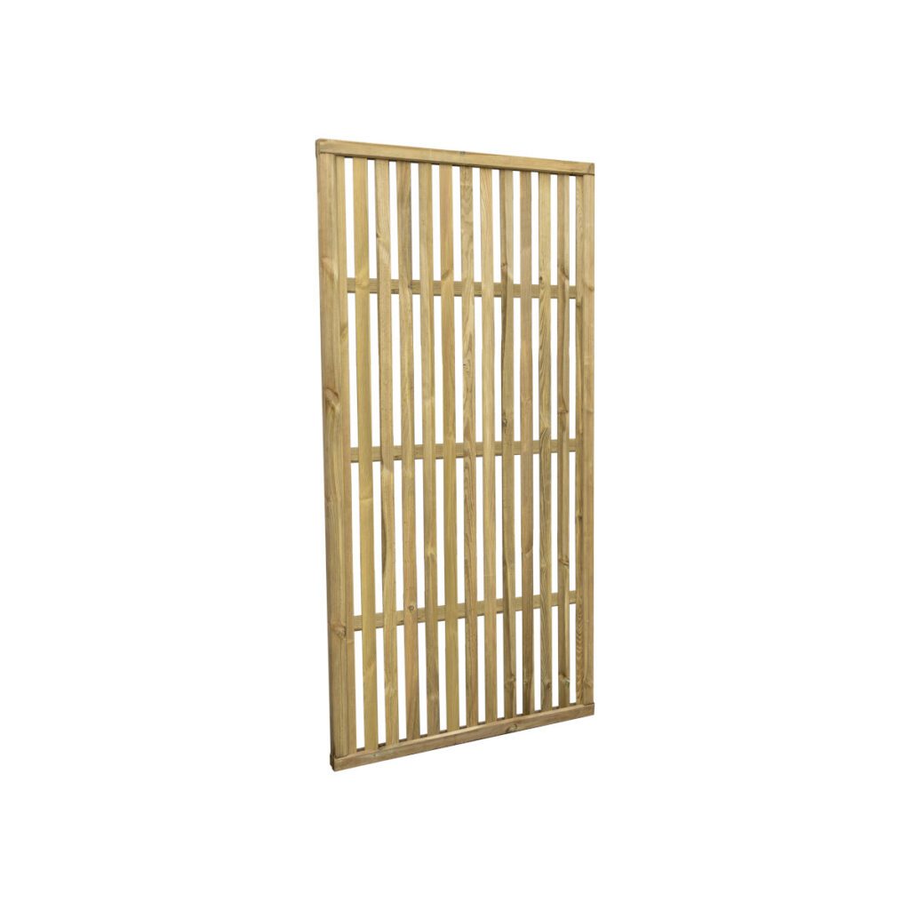 Forest Garden 1.8m x 0.9m Pressure Treated Vertical Slatted Screen – Pack of 3 5013053191958 2